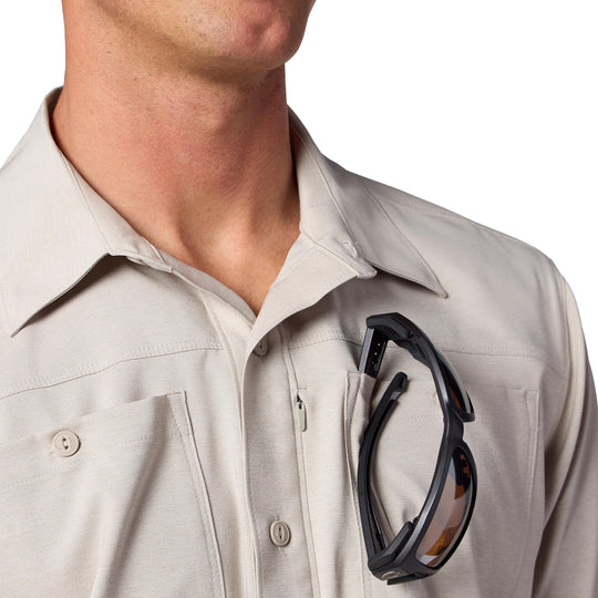 Simms Men's Launch SS Shirt, Lunar Gray Heather, view 5