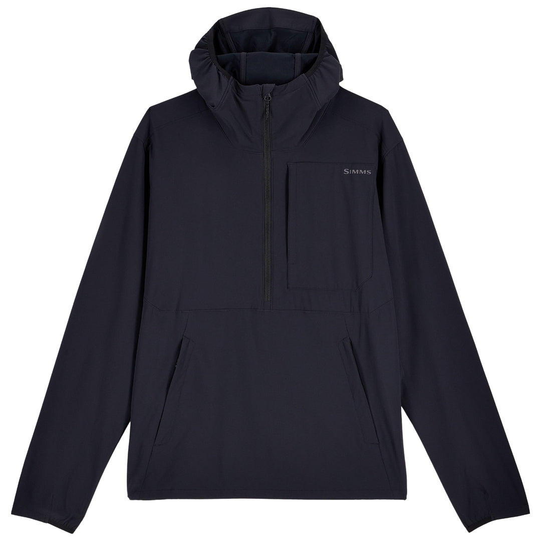 Simms Men's Rogue Flex Half-Zip Pullover, Black