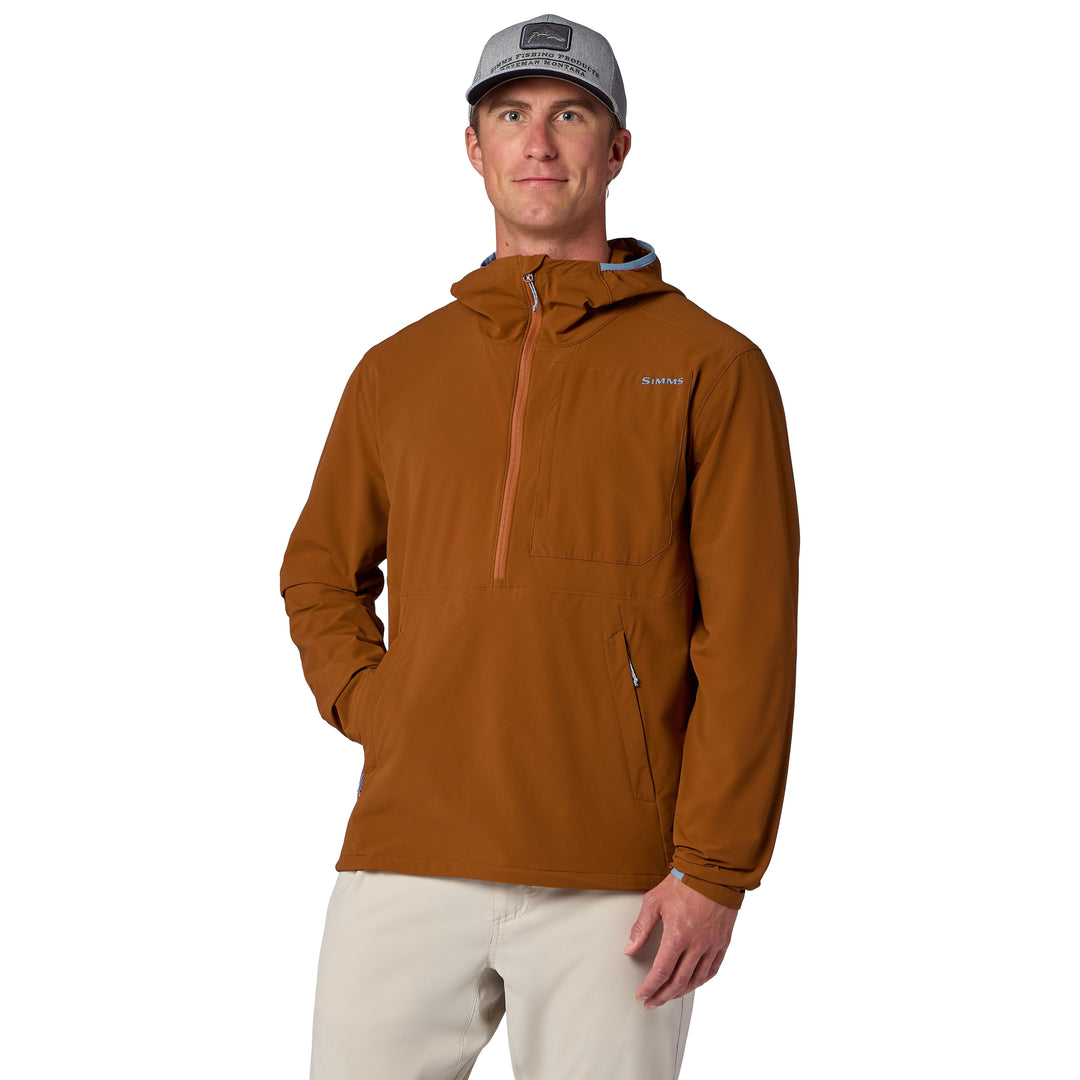 Simms Men's Rogue Flex Half-Zip Pullover, Stonefly, view 2
