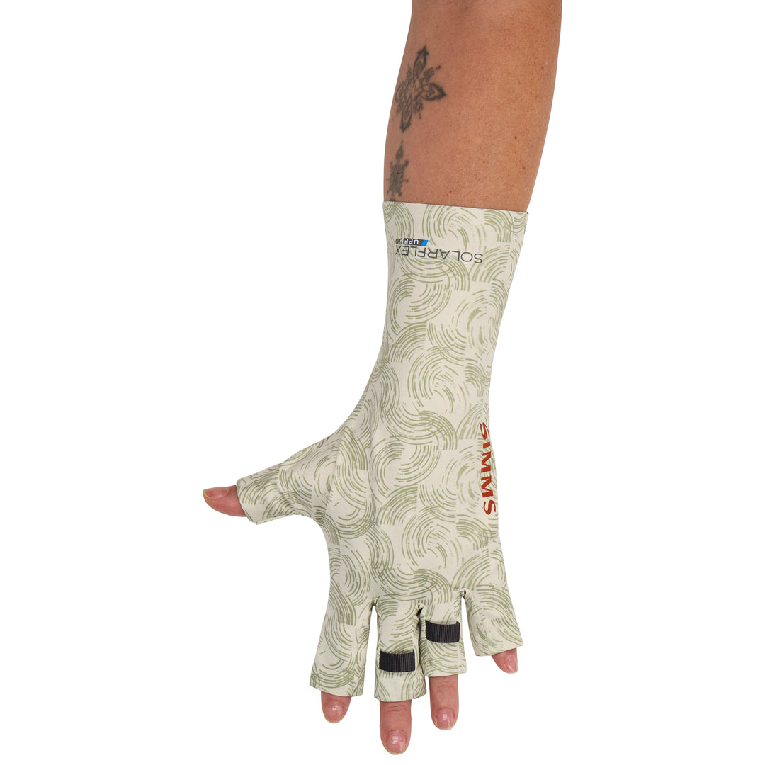 Simms SolarFlex SunGlove, Half Moon Pale Pine