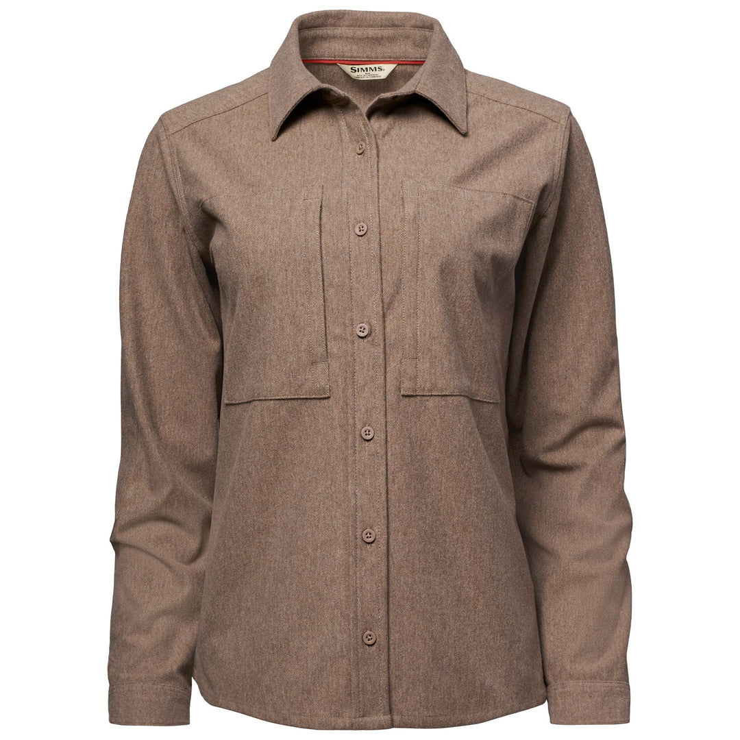Simms Women's Tailout Knit LS Shirt, Silt Heather