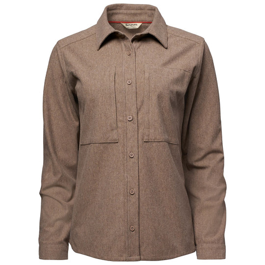 Simms Women's Tailout Knit LS Shirt, Silt Heather