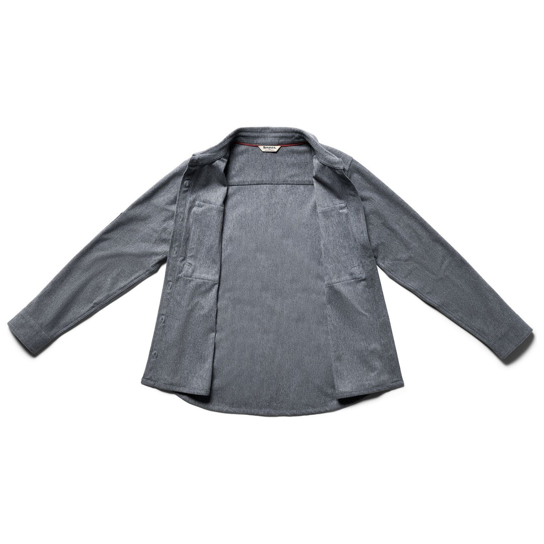 Simms Women's Tailout Knit LS Shirt, Steel Heather, view 3