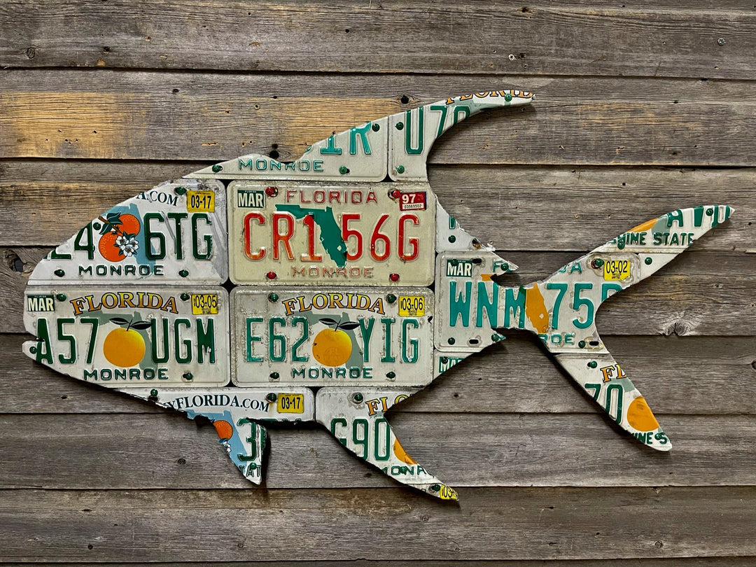 Cody's Fish Florida Permit Orange License Plate Art
