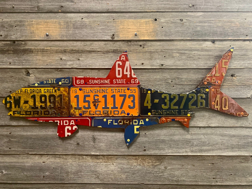 Cody's Fish Florida Bonefish Antique License Plate Art, view 2