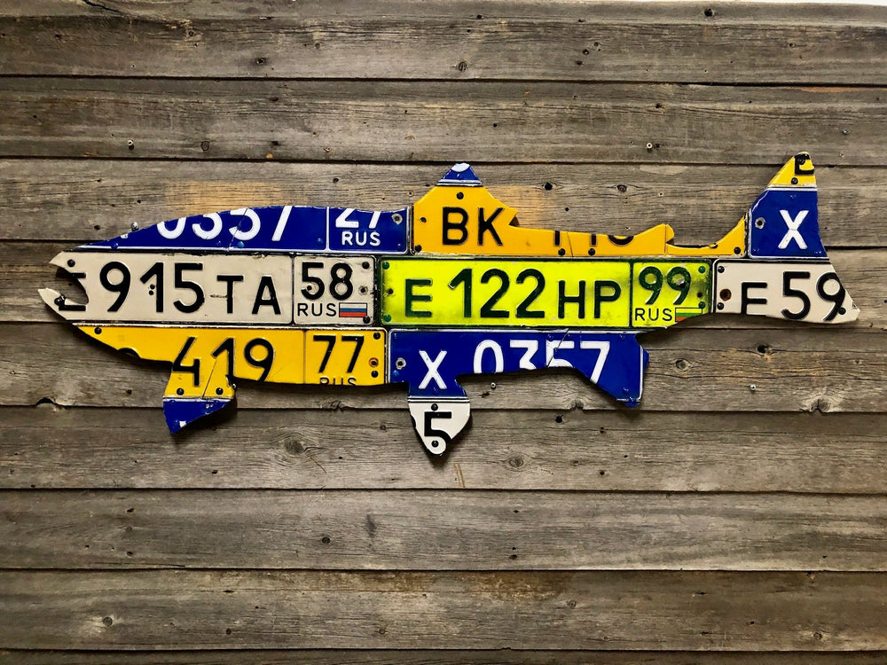 Cody's Fish Russian Trout License Plate Art, view 2