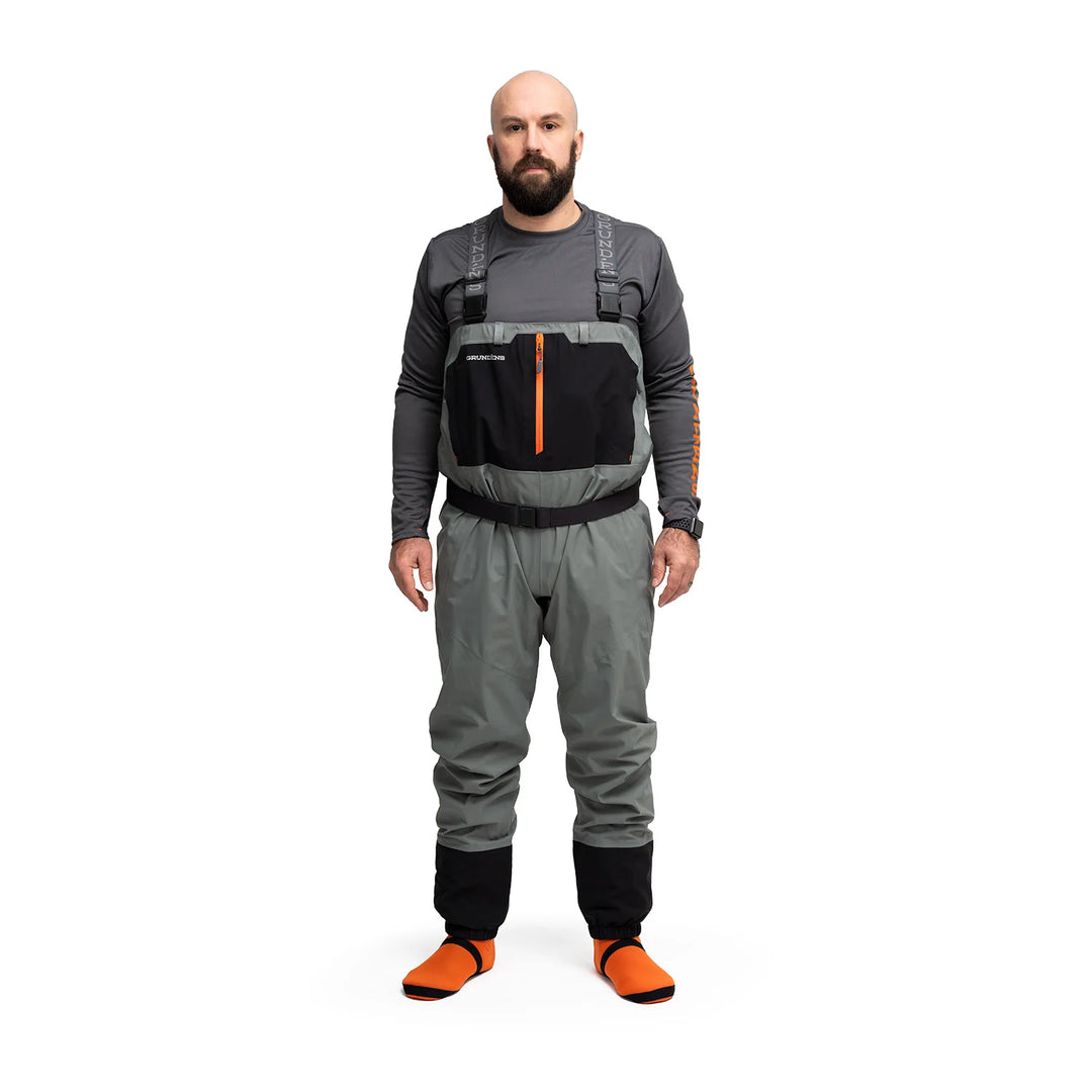 Grundens Men's Bedrock Stockingfoot Wader, view 3