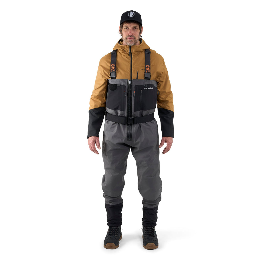 Grundens Men's Vector Zip Stockingfoot Wader, view 6