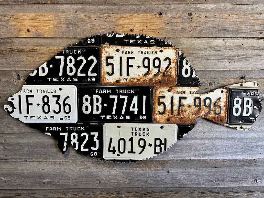 Cody's Fish Texas Flounder License Plate Art