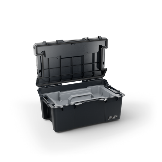 Decked Sixer 16, Black, angled view, view 2