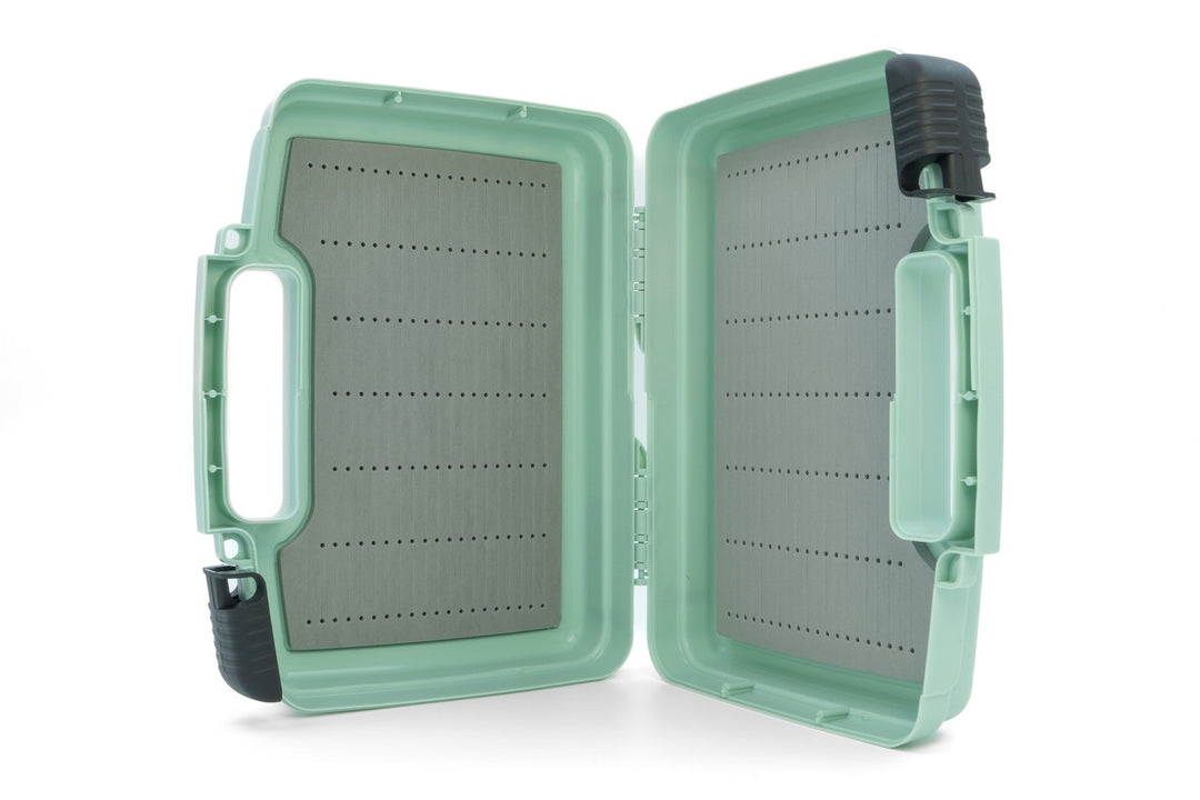 Umpqua Boat Box, Sage, shown open