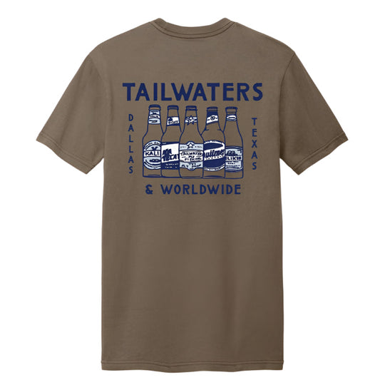 Tailwaters Fly Fishing Tailwaters Beer of Fly Fishing T-Shirt, Mushroom, back view