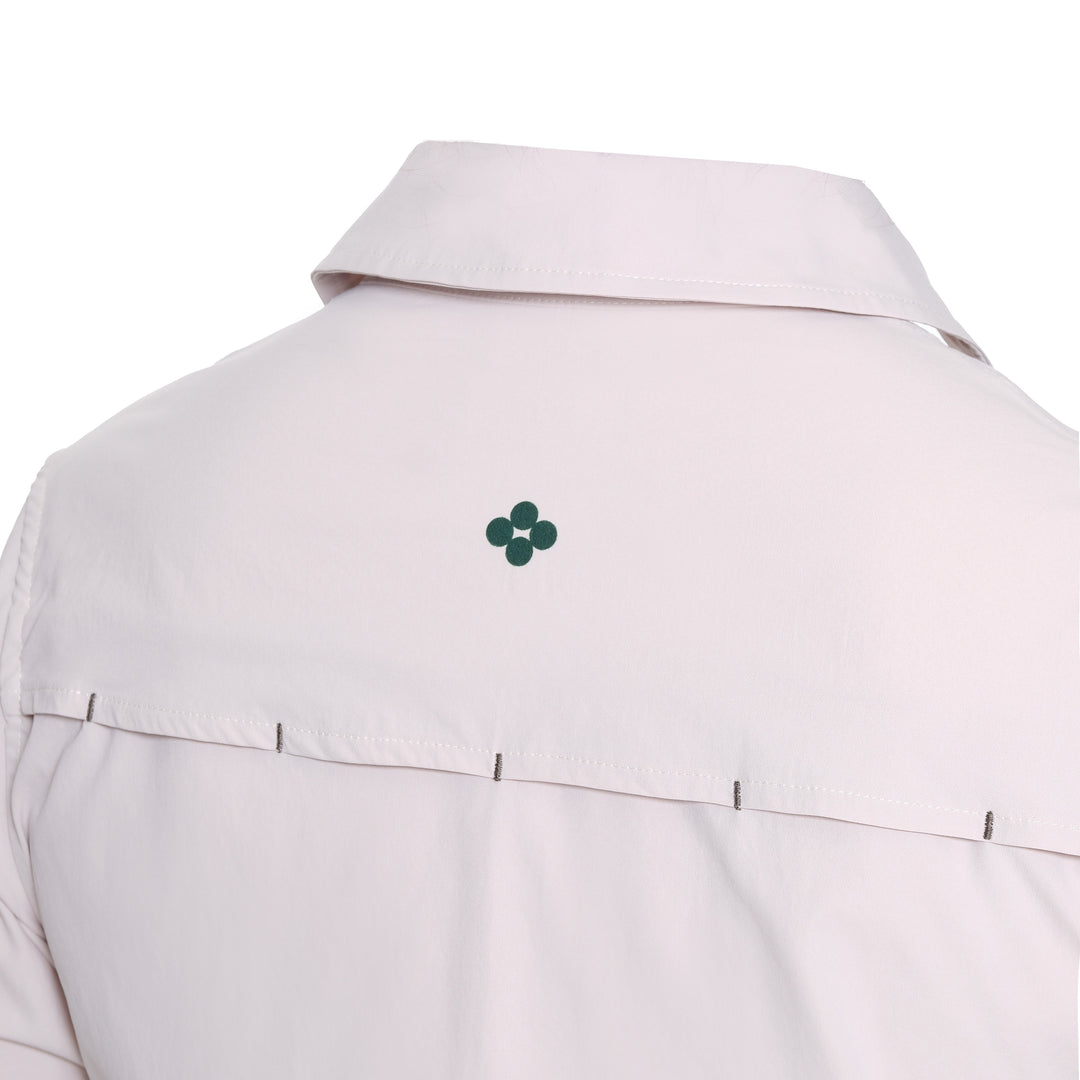 Soča The Button Down, Sand/Green, back view
