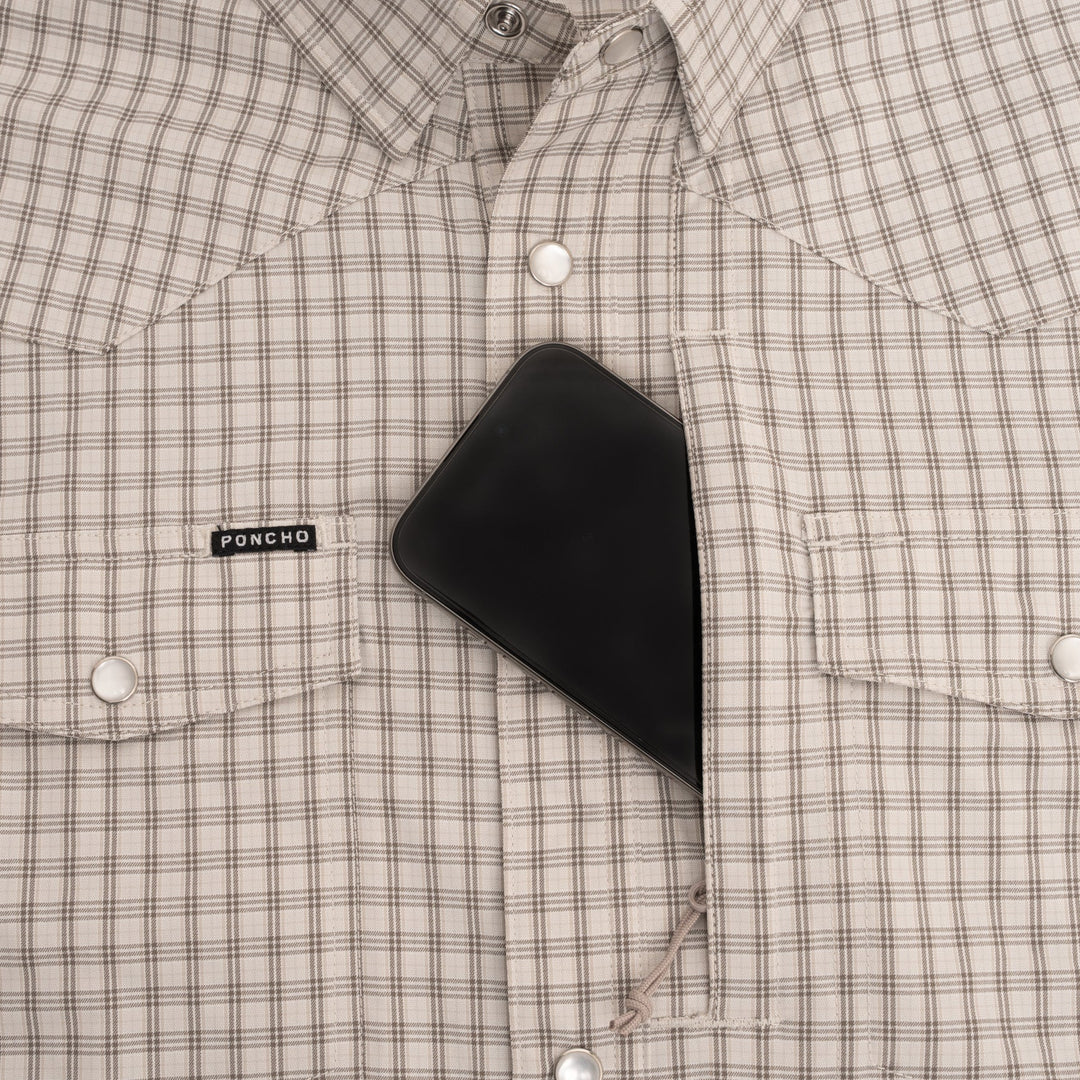 Poncho The Guthrie Long Sleeve Shirt, Childress, detail, view 3