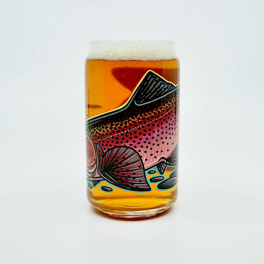 Casey Underwood Rainbow Trout Beer Glass