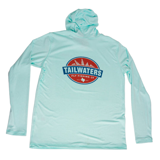 Tailwaters Fly Fishing Kids Classic Logo Sunshirt, view 8