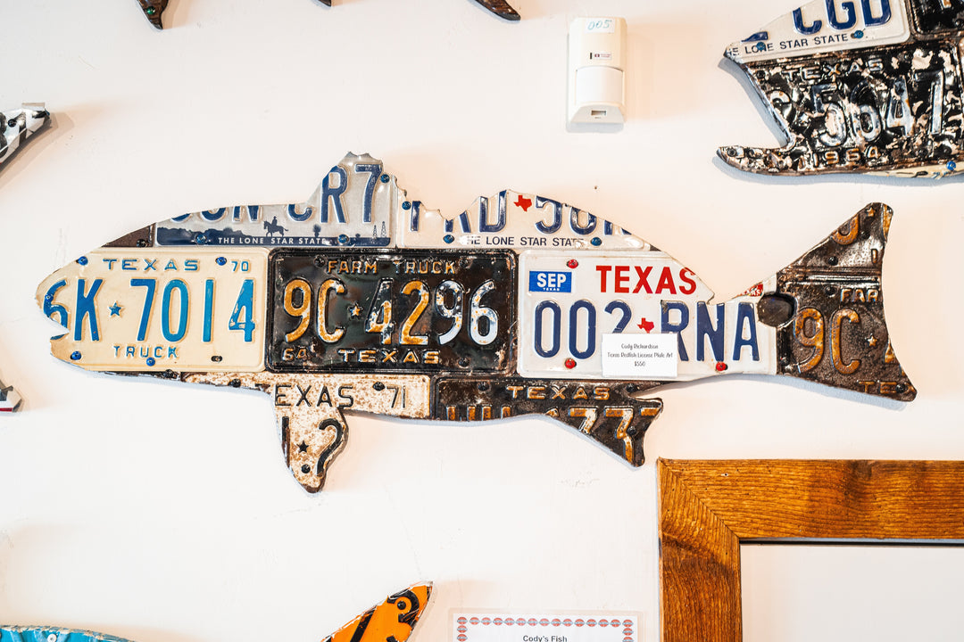 Cody Richardson Texas Redfish License Plate Art