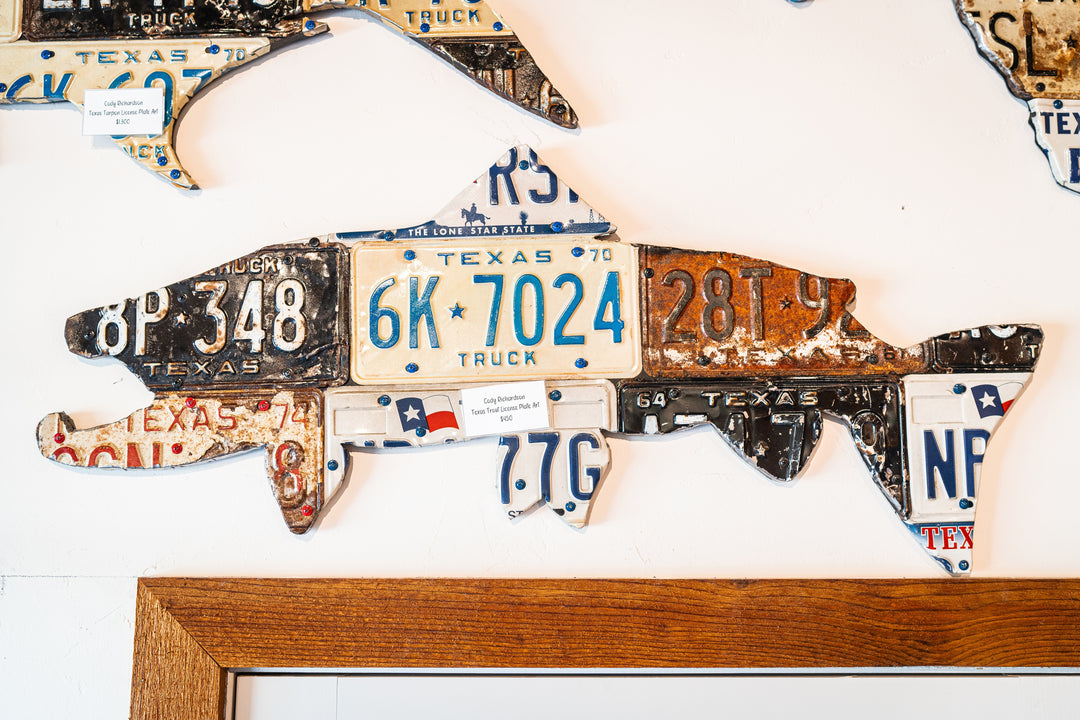 Cody Richardson Texas Trout License Plate Art