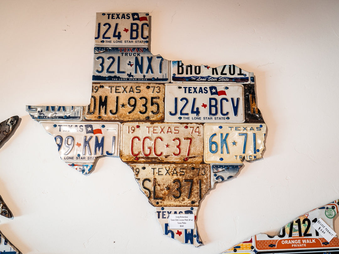 Cody Richardson Texas State with Texas Plate License Plate Art