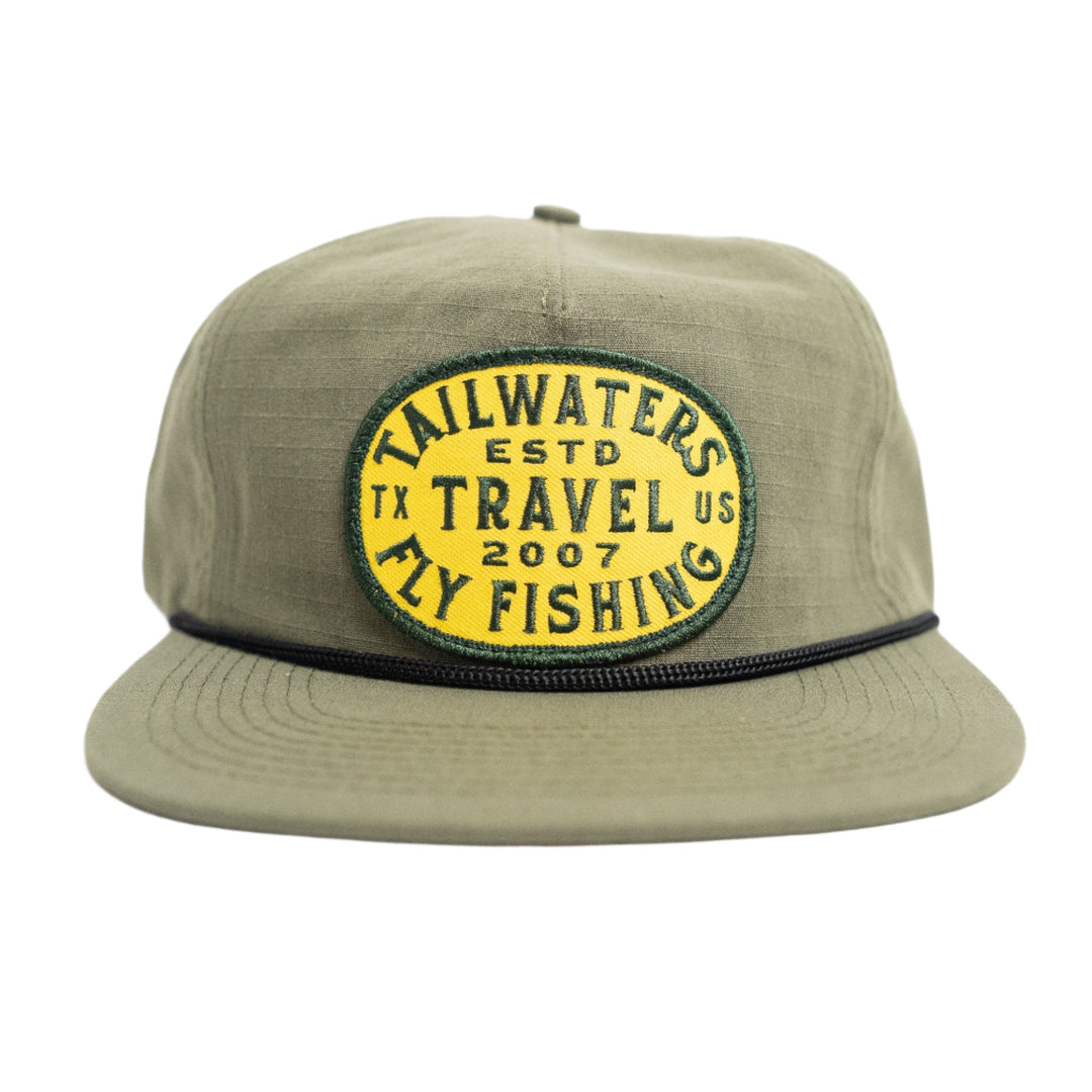 Tailwaters Fly Fishing Oval Travel Patch Hat