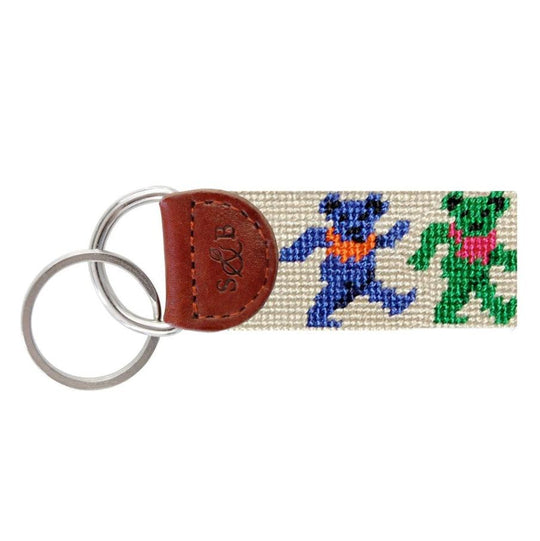 Smathers & Branson Dancing Bears Key Fob, Oatmeal
