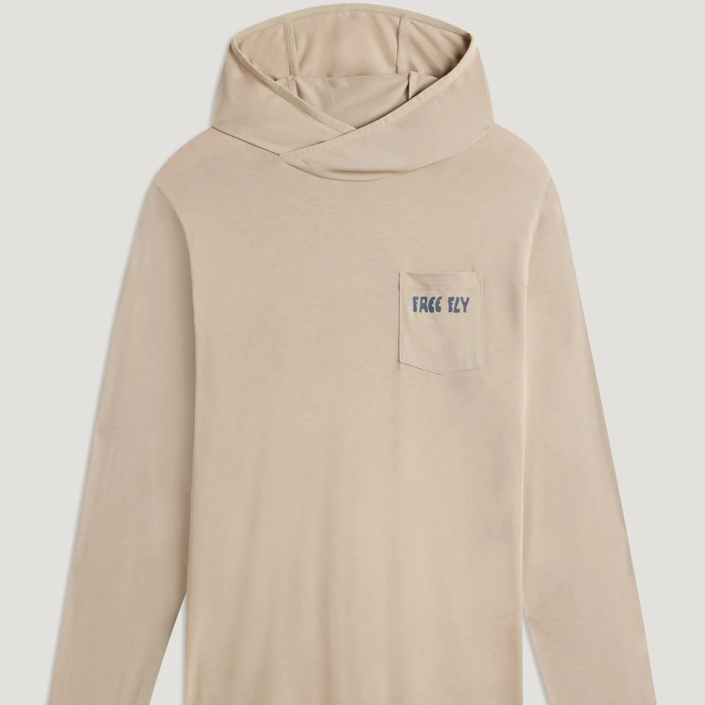 Free Fly Men's Bamboo Lightweight Graphic Hoodie, Desert