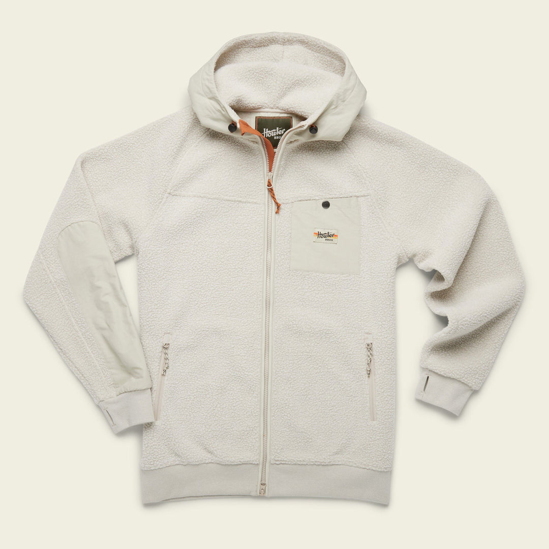 Howler Brothers Chisos Fleece Parka, Hot Oatmeal, front view