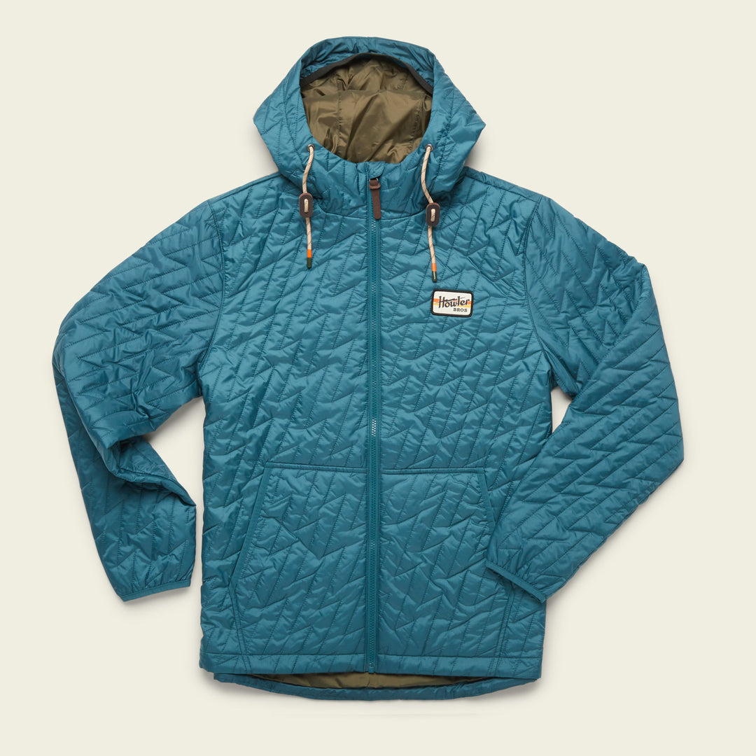 Howler Brothers Voltage Full Zip Jacket, Dark Teal, front view