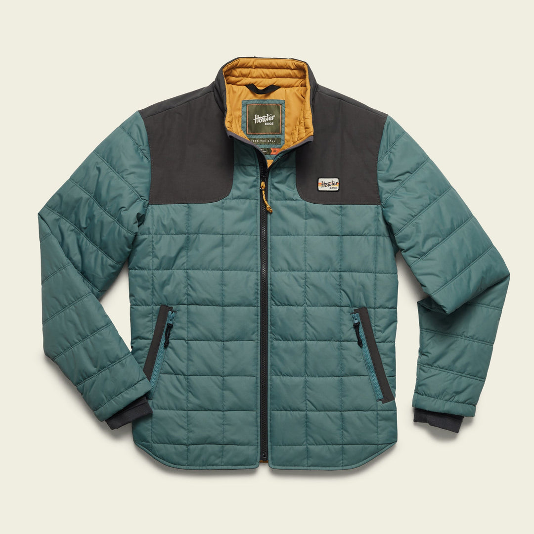Howler Brothers Merlin Jacket, Mist Green Petrol, front view