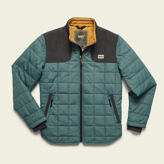 Howler Brothers Merlin Jacket, Mist Green Petrol, front view