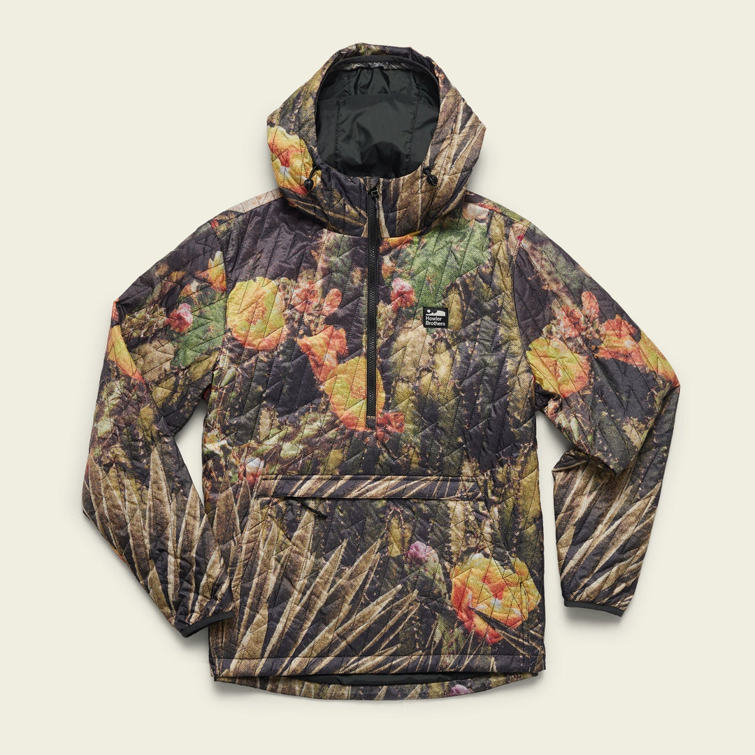 Howler Brothers Voltage Quilted Pullover, Cactus Mob, front view