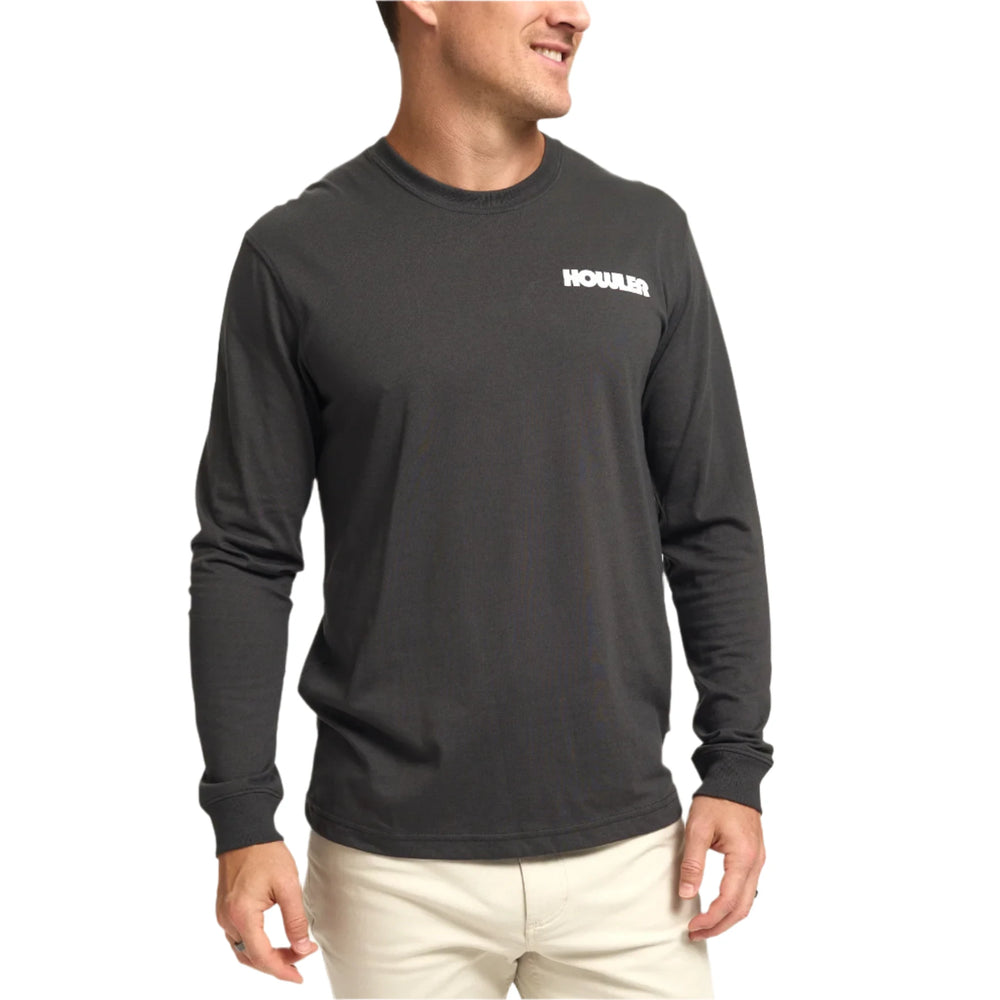 Howler Brothers Longsleeve T-Shirt, Trucha : Antique Black, front view