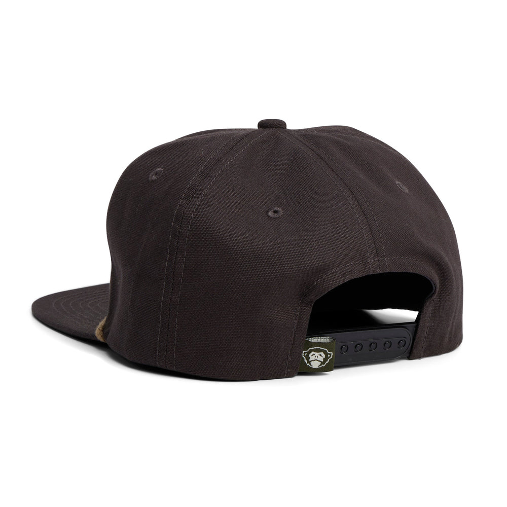Howler Brothers Unstructured Snapback: Osprey Prey : Black Twill, White, back view