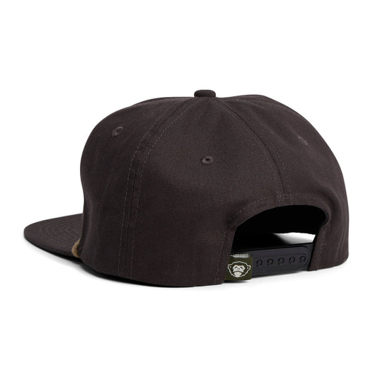 Howler Brothers Unstructured Snapback: Osprey Prey : Black Twill, White, back view