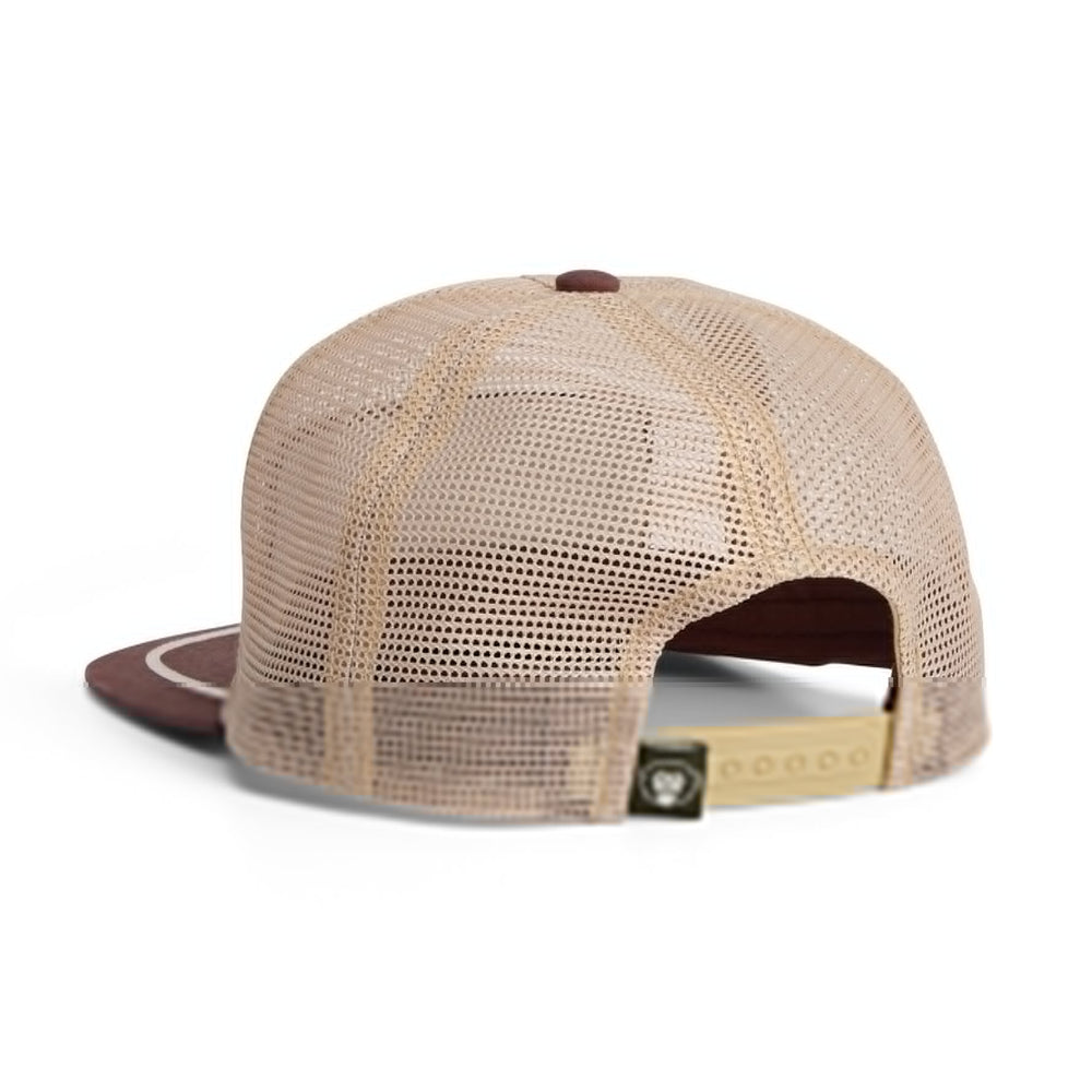 Howler Brothers Unstructured Snapback: Feedstore : Osprey Prey : Khaki / Brown, White, back view