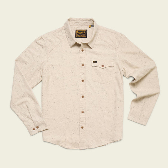 Howler Brothers La Grange Lightweight Flannel, Speckled Sand, front view