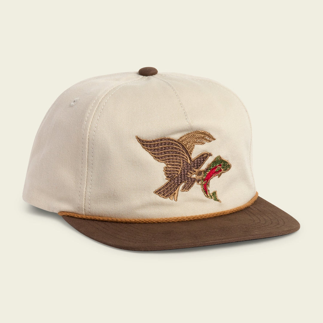 Howler Brothers Unstructured Snapback Hats  - Osprey Prey : Stone, Osprey Prey Stone Brown, front view