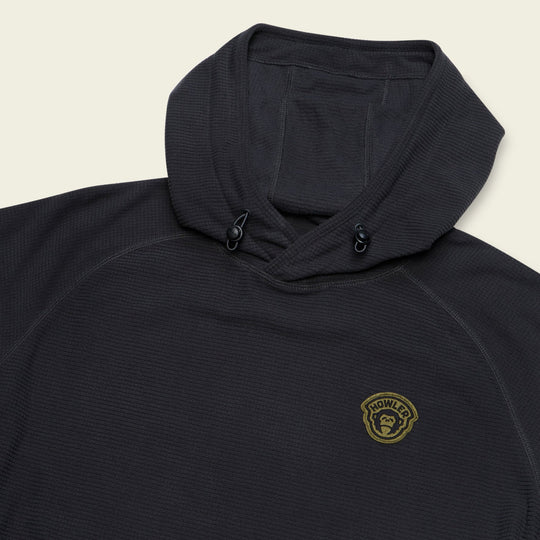 Howler Brothers Palo Duro Fleece Hoodie, Antique Black, angled view