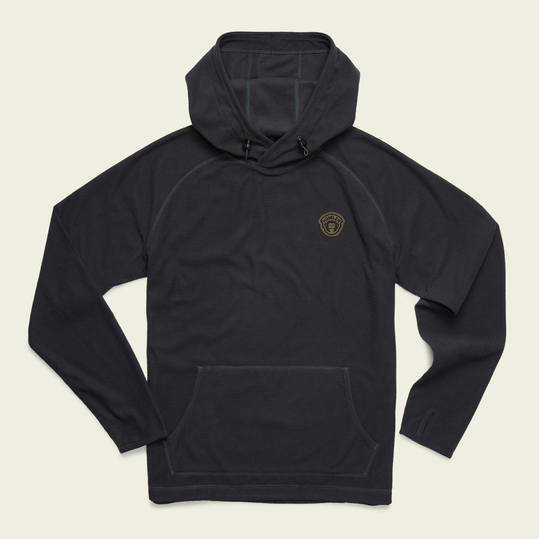 Howler Brothers Palo Duro Fleece Hoodie, Antique Black, front view