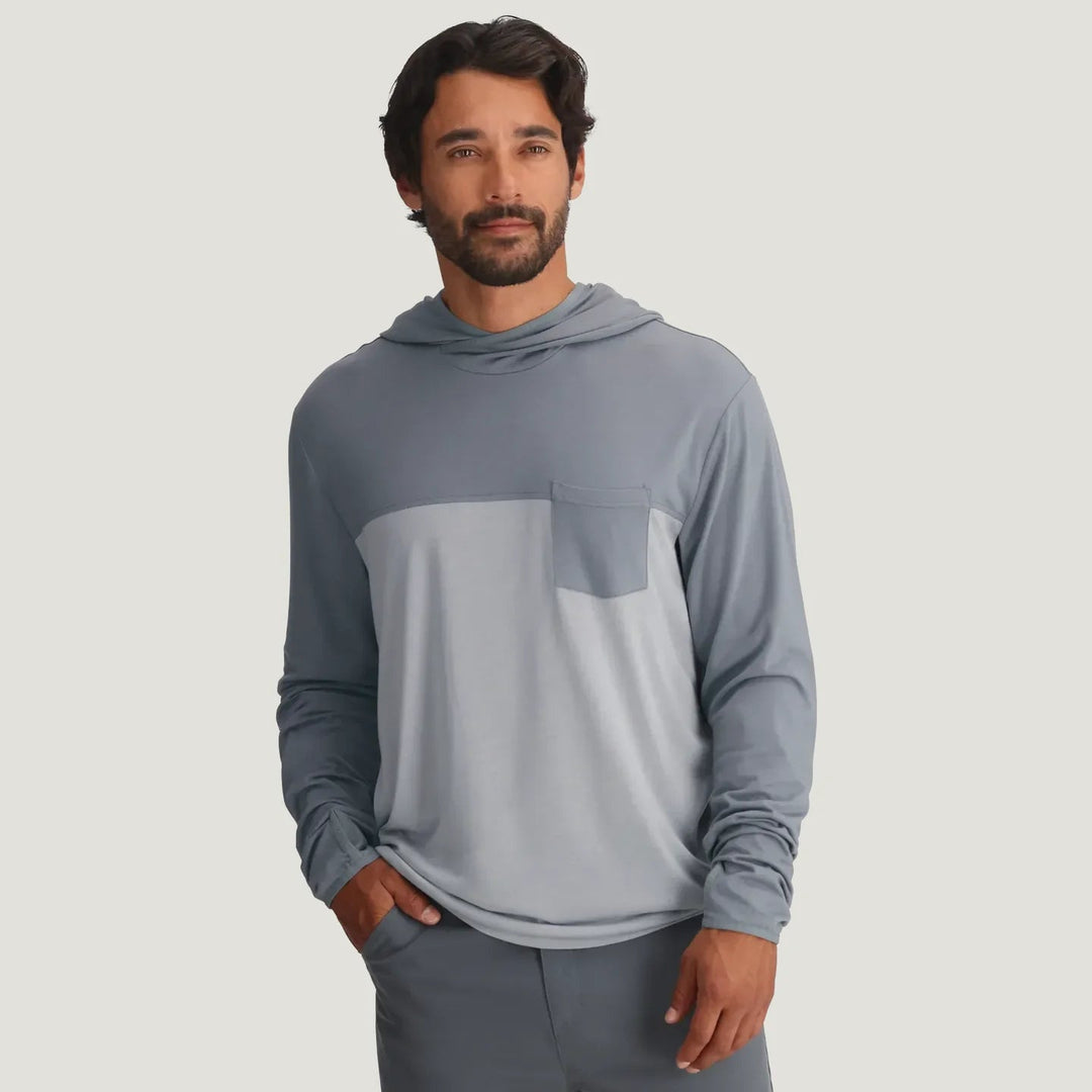 Free Fly Men's Bamboo Hybrid Hoodie, view 3