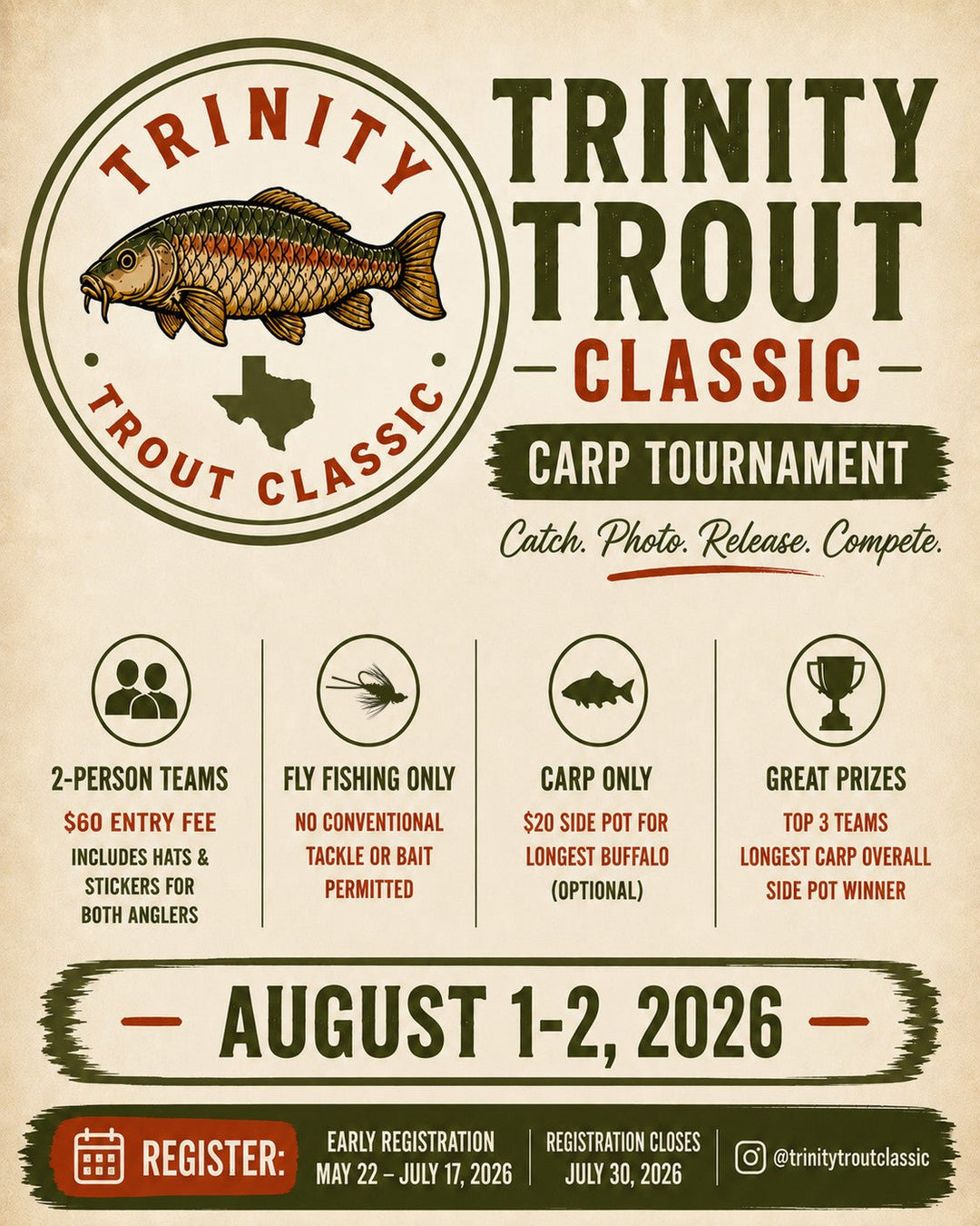 Tailwaters Fly Fishing Trinity Trout Classic Entry