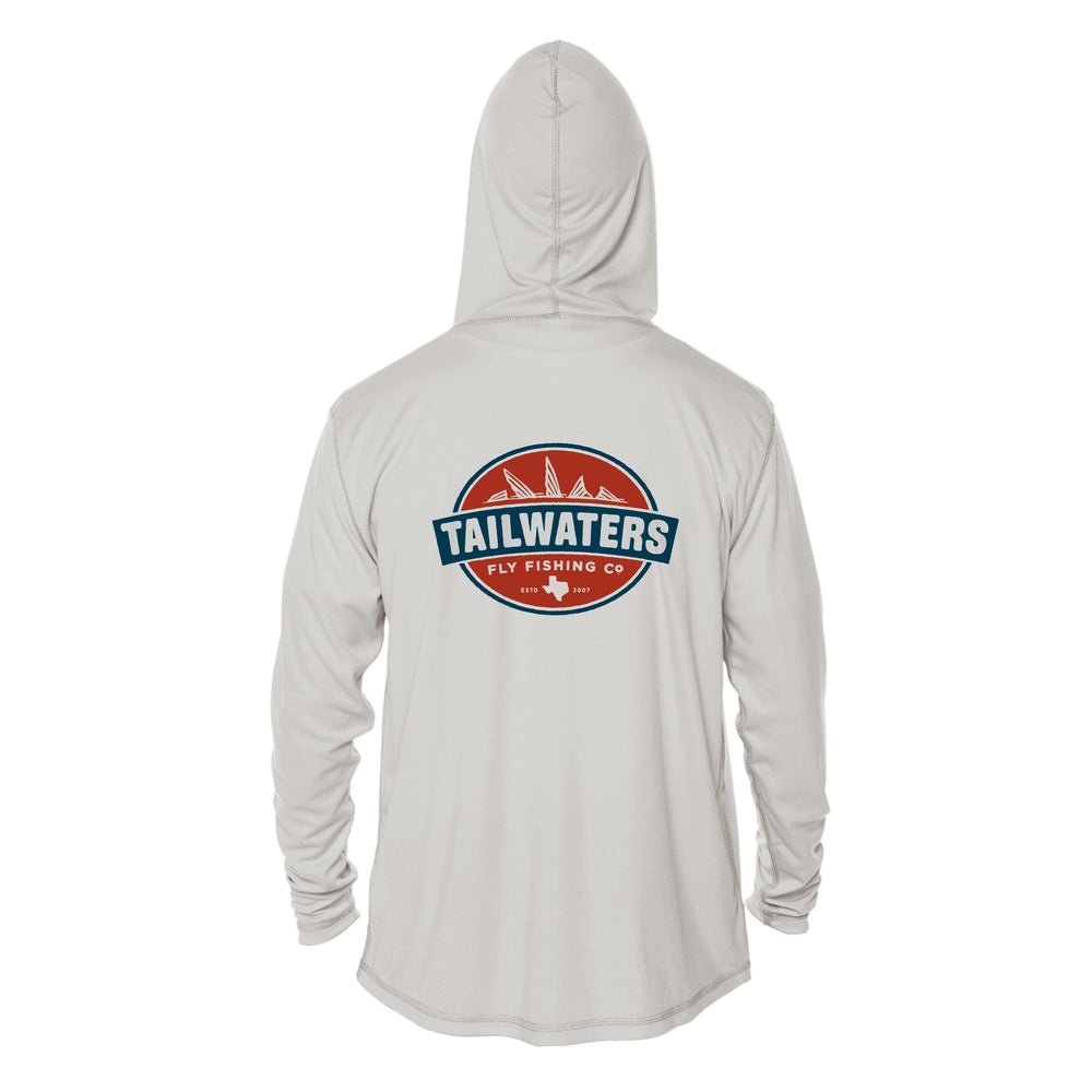 Tailwaters Fly Fishing Kids Classic Logo Sunshirt, back view, view 2