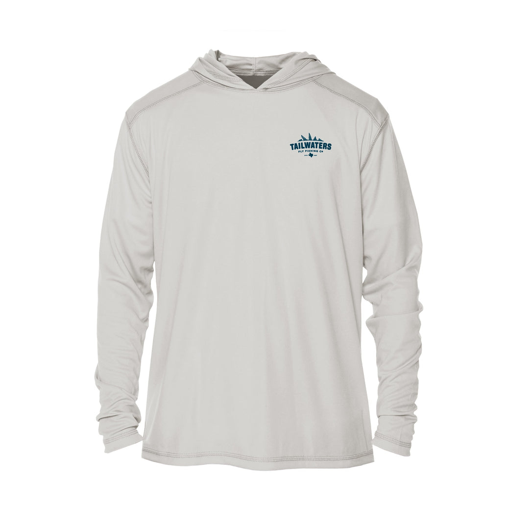 Tailwaters Fly Fishing Kids Classic Logo Sunshirt, front view, view 2