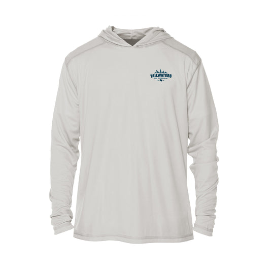 Tailwaters Fly Fishing Kids Classic Logo Sunshirt, front view, view 2
