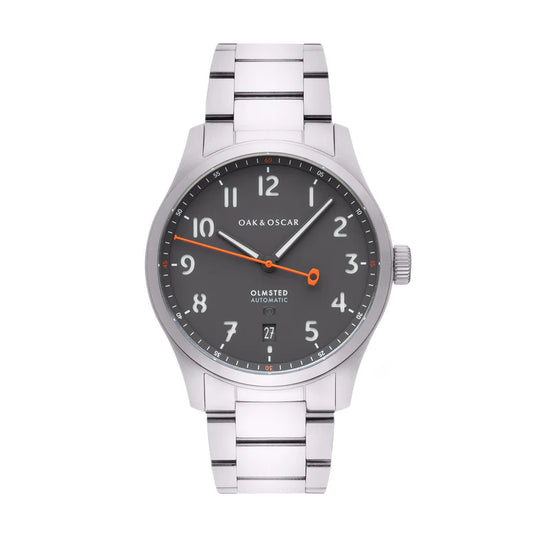 Oak & Oscar The Olmstead 38 - Grey Dial, Date