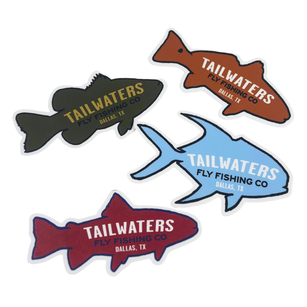 Tailwaters Fly Fishing Fish Sticker Pack