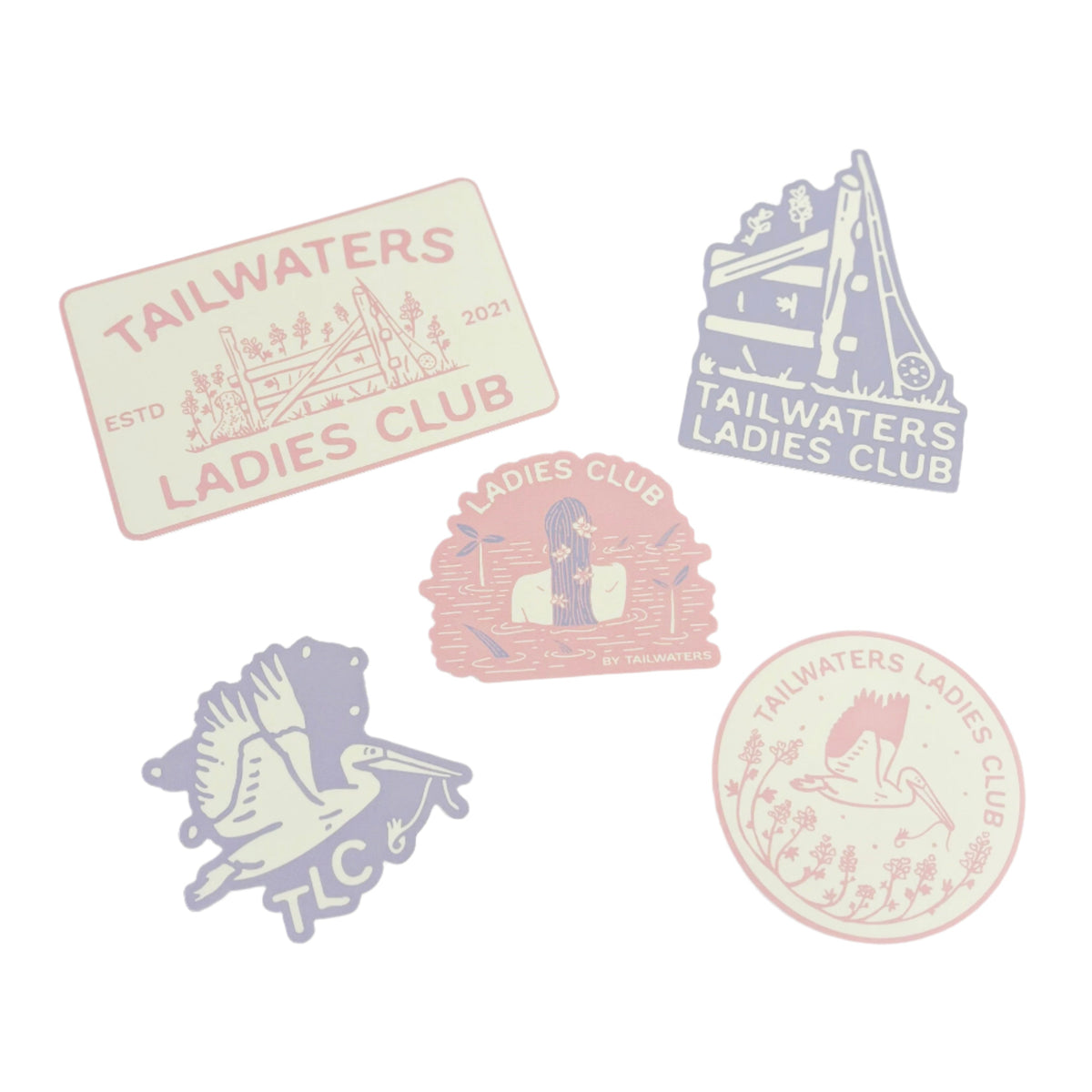 Tailwaters Fly Fishing Ladies Club Sticker Pack