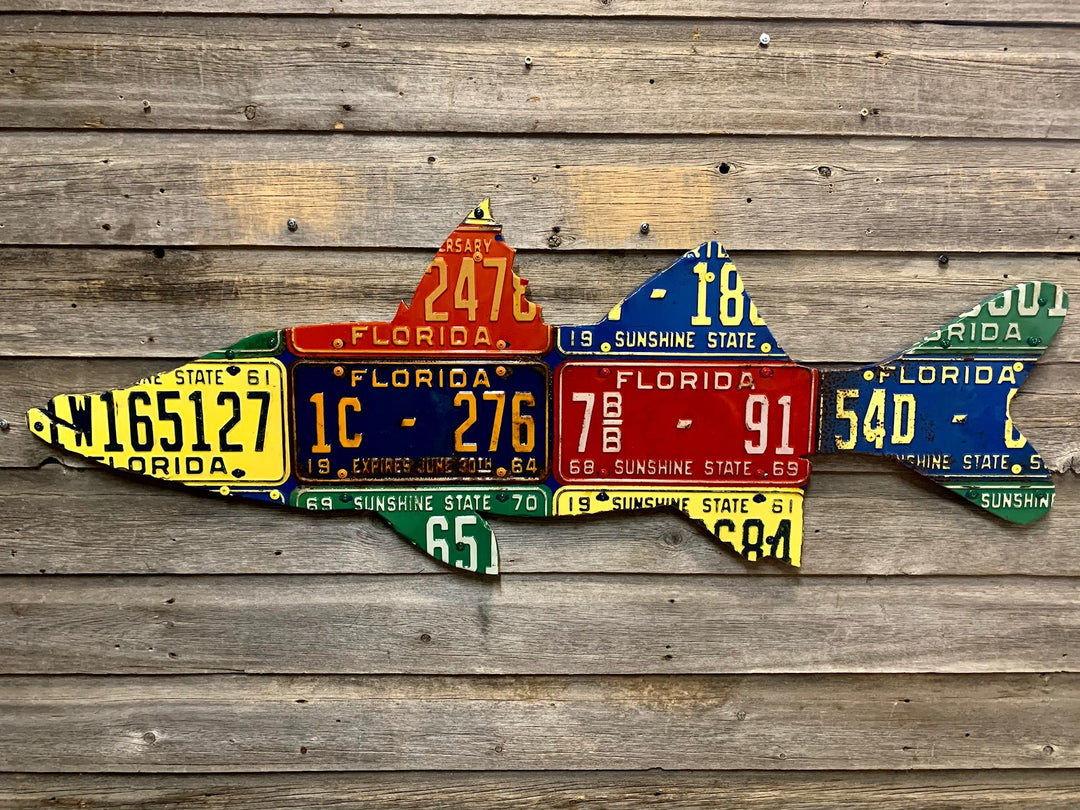 Cody's Fish Antique Florida Snook License Plate Art