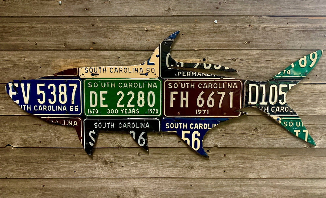 Cody's Fish South Carolina Tarpon Antique License Plate Art