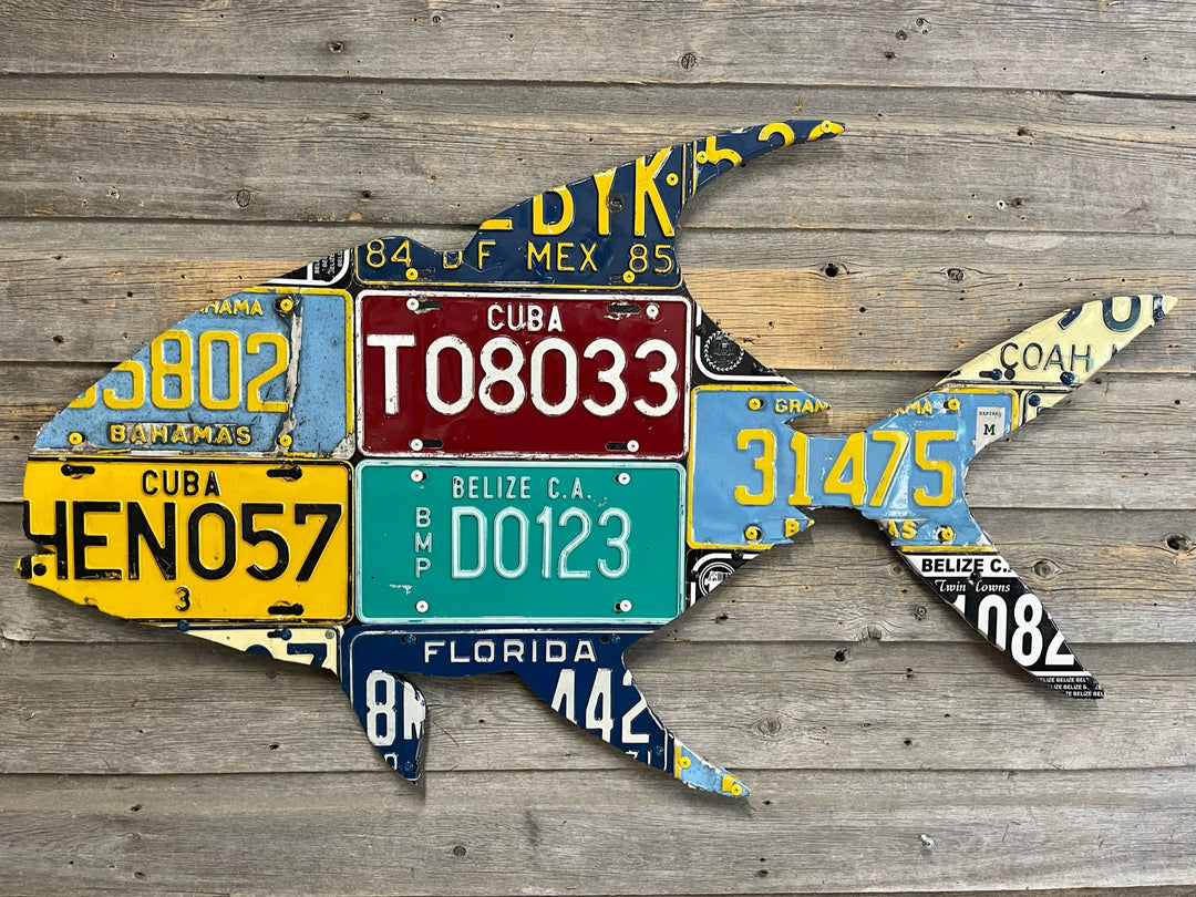 Cody's Fish Caribbean Grand Slam Permit License Plate Art